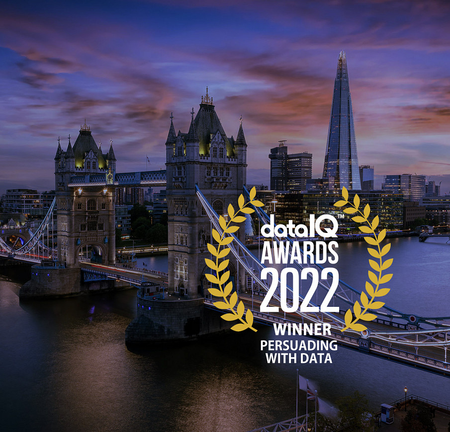 Image of DataIQ award 2022 (Winner - Persuading with data)